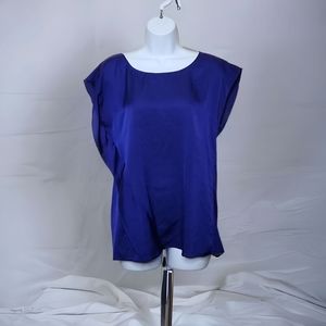 Elizabeth And James Blue Ruffle Top